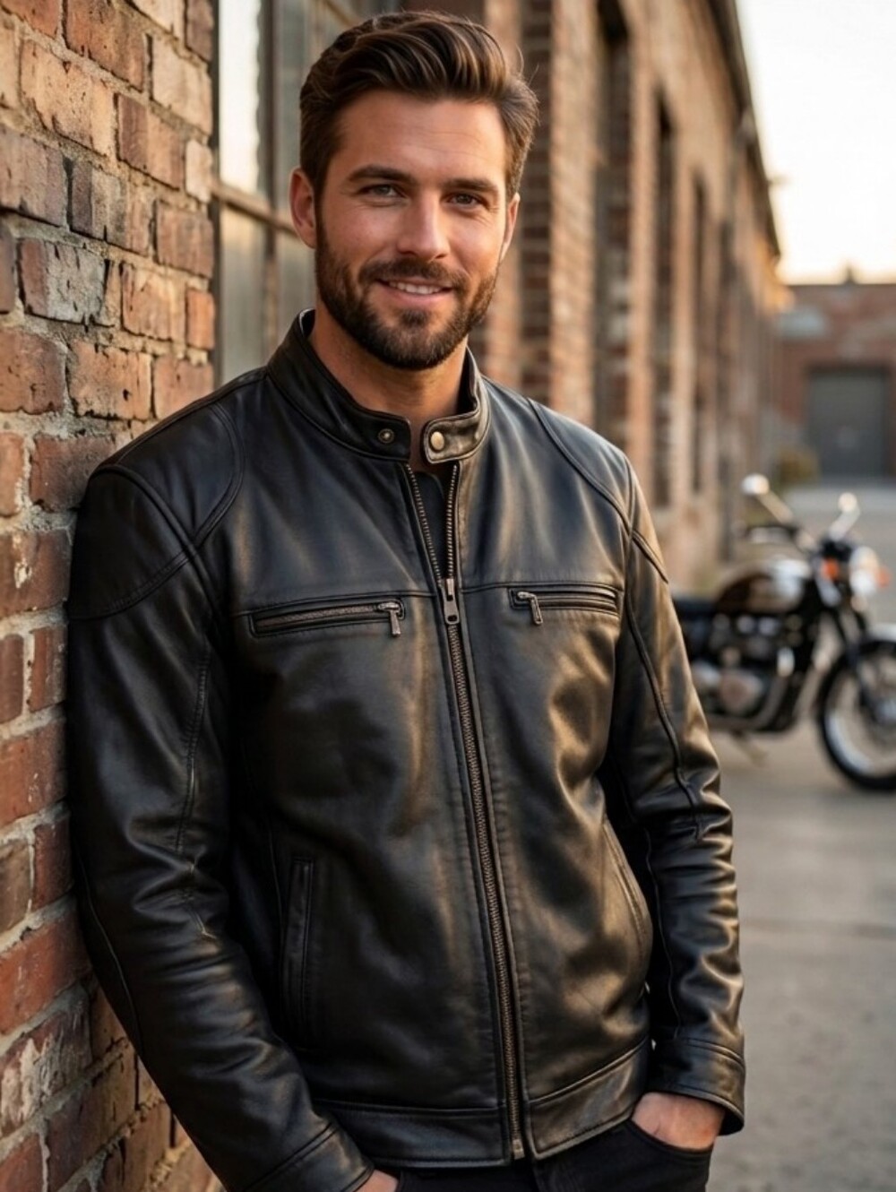 First Classics XXL Leather Moto Jacket - Zip Out Liner - Authentic Riding Gear
